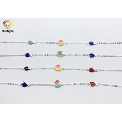 Lắc chân bạc Ý 925 Huệ Ngân- DUCK RYBJ50027