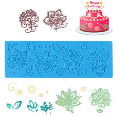 Khuôn silicon làm viền bánh, rau câu hoa văn cổ điển phong cách Châu Âu – Mã số 1913