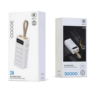 Pin sạc dự phòng SH-930 dung lượng lớn 30.000mAh, hàng chính hãng có giấy chứng nhận tiêu chuẩn quốc gia 3C