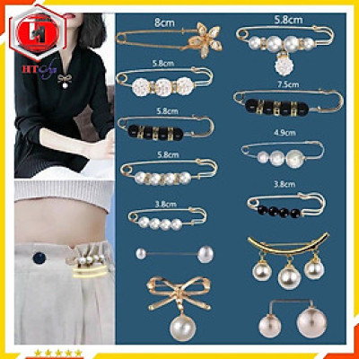 Set 13 Trâm Cài Quần Áo Ngọc Trai - Phụ Kiện Cài Áo Thời Trang Nhiều Kiểu - Mẫu Mới Nhất