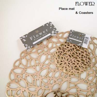 Tấm đế lót bàn ăn hình tròn Echo Flower Ø33cm - Hàng Nội Địa Nhật Bản