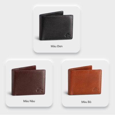 Ví nam da bò Lata ( Thời trang nam - Ví da thật LVN86 )