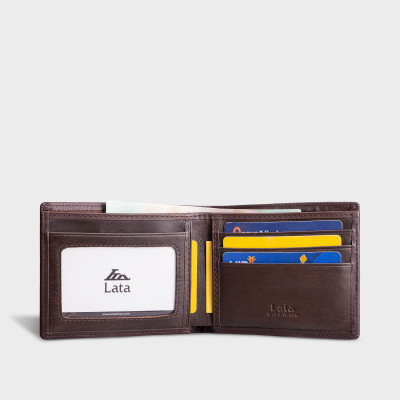 Ví nam da bò Lata ( Thời trang nam - Ví da thật LVN69 )