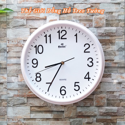 Đồng hồ Treo Tường Cao cấp KIM TRÔI EASTAR Tròn 31cm - Số Nổi 3D - Tặng Pin Maxell - BH 1 Năm