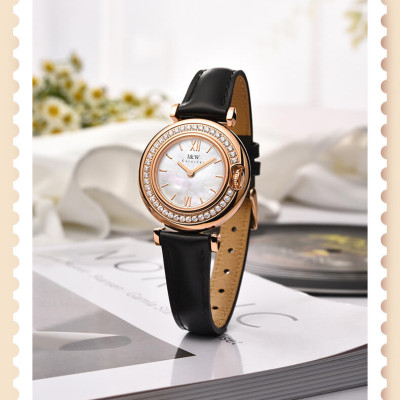 Đồng Hồ Nữ I&W Carnival 3011L Chính Hãng BH 24T Chịu Nước 30m Kính Chống Xước Dây Da Cao Cấp ( Máy Quartz)
