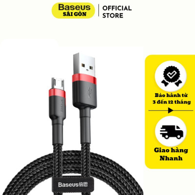 Cáp sạc  Baseus Cafule Micro USB 2.4A nhanh truyền dữ liệu tốc độ cao cho CAMKLF- Hàng chính hãng