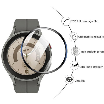 Miếng dán cường lực 3D Full mặt kính cho Samsung Galaxy Watch 5 Pro 45mm