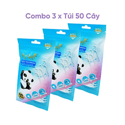 Combo Siêu Tiện Lợi Túi Tăm Chỉ Nha Khoa MyLan Cao Cấp 50 cái/ Túi