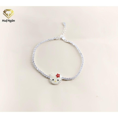 Lắc tay bạc 925 Huệ Ngân - Mèo Kitty X9