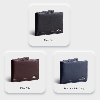 Ví nam da bò Lata ( Thời trang nam gấp 2 dáng ngang - Ví da thật LVN98 )