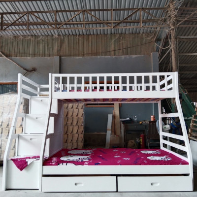 Giường tầng Juno sofa hàng sản xuất TNT192 Màu Sắc (Trắng - Vàng Mật Ong - Tự Nhiên - Nâu Walnut )