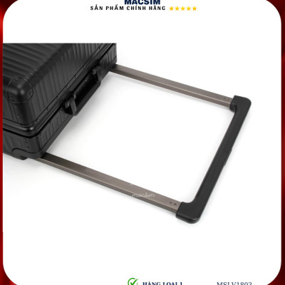 Vali hợp kim nhôm cao cấp Macsim MSLV1803 cỡ 24 inches màu đen hàng loại 1