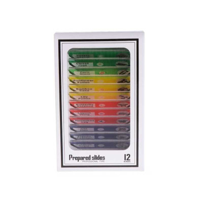Bộ 12 Tiểu Bản Mẫu Vật Của Động Thực Vật Dùng Trên Kính Hiển Vi - Hàng Nhập Khẩu