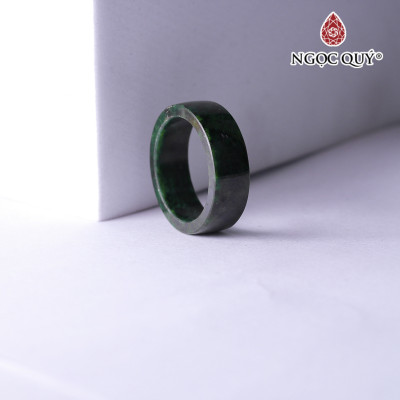 Nhẫn đá cẩm thạch sơn thủy mệnh hỏa, mộc - Ngọc Quý Gemstones
