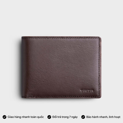 Ví nam da bò Trita ( Thời trang nam dáng ngang basic - Ví da RVN23 )