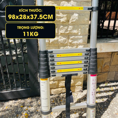 Thang nhôm rút đơn chữ I 3.8m DIY TL-I-38 Tiêu chuẩn EN131