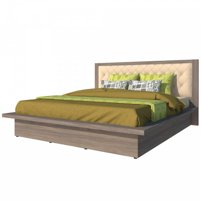 Giường ngủ cao cấp Tundo màu xám 160cm x 200cm