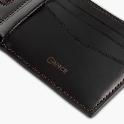 Ví Nam Gence Da Bò Box Calf C06 Màu Nâu Đậm | Hàng Chính Hãng