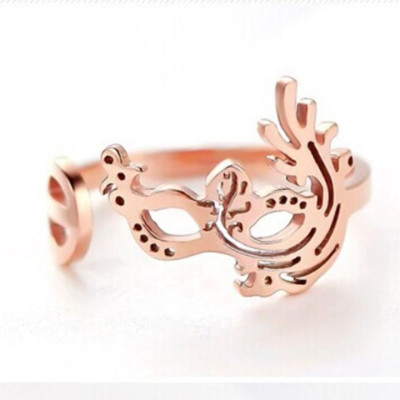 Nhẫn nữ - Nhẫn titan nữ thời trang cao cấp mặt nạ cách điệu thép không gỉ titanium trangsucpt 3 màu sắc NNUT49