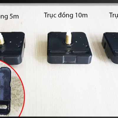 Máy đồng hồ treo tường kim trôi TAIWAN DQS518/1288 trục đồng dài dài 15mm, 10mm, 5mm bảo hành 24 tháng