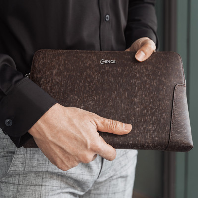 Clutch Cầm Tay Da Bò Saffiano CK11 Khóa Số Cao Cấp - Hàng Chính Hãng Gence