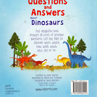 Sách tương tác tiếng Anh - Usborne Lift-the-flap Questions and Answers about Dinosaurs