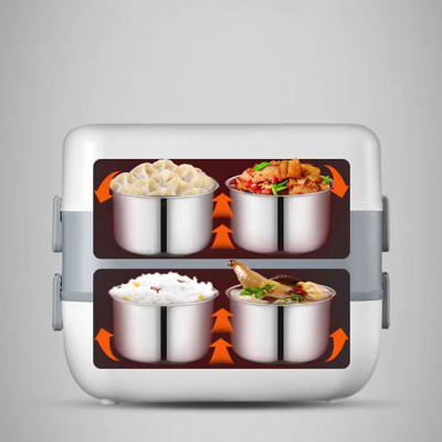Hộp Cơm Cắm Điện Hâm Nóng Giữ Nhiệt Thức Ăn 2 Tầng - Chính Hãng 