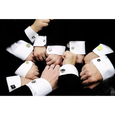 Khuy Cài tay áo Măng Set cao cấp đính đá - cufflinks , tặng kèm hộp