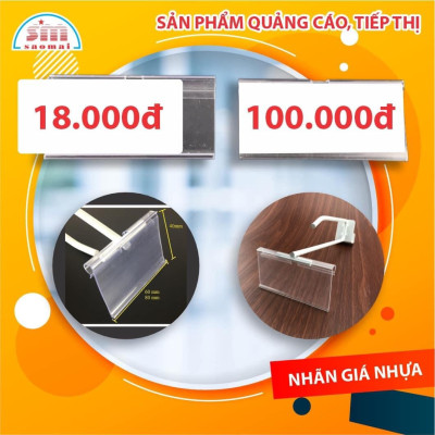 Nhãn giá nhựa JE007 42x60mm [10,100] - Bịch (10)