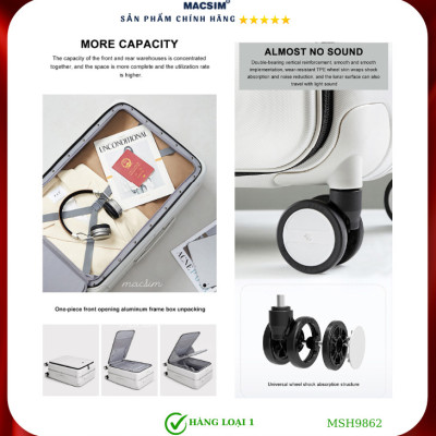 Vali cao cấp Macsim Hanke MSH9862 20 inch - Hàng loại 1