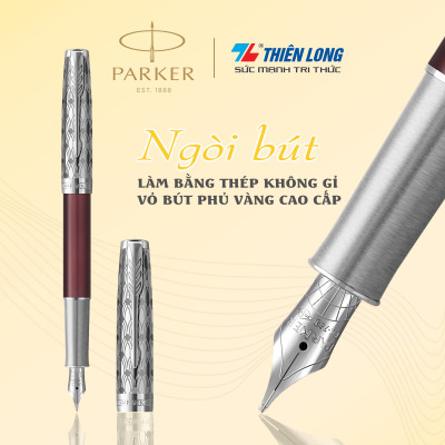 Bút bi cao cấp Parker SON Metal Red CT 18k GB-2119650 - Mạ vàng 18K