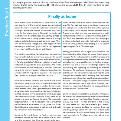 B2 First for School Preliminary 1 with 4 Practice Tests - Latest Format