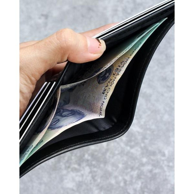 Ví nam Kalpa da bò màu đen MMVDD001 