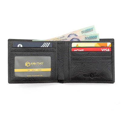 Ví ngang KURO - Da bò vân sần | Anh Tho leather