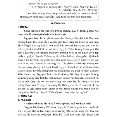 Dạng Đề Cảm Nhận Đoạn Trích Văn Xuôi Ngữ Văn 12