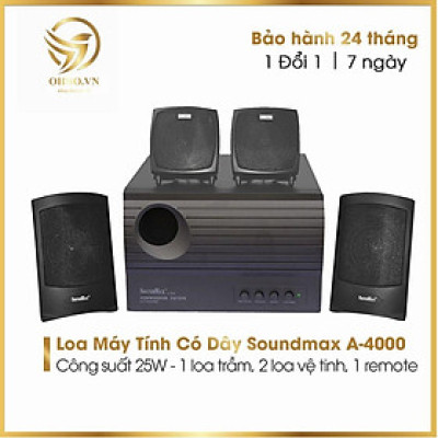 Loa Máy Vi Tính Soundmax A-4000 Loa Laptop Nghe Nhạc Loa Âm Thanh Để Bàn Có Dây – Hàng Chính Hãng