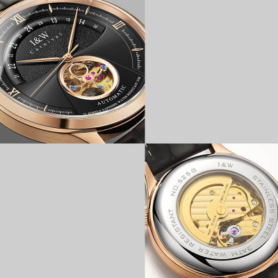 Đồng hồ nam chính hãng IW CARNIVAL IW525G-3 Kính sapphire ,chống xước,Chống nước 30m ,Bảo hành 24 tháng,Máy cơ (Automatic),Dây da cao cấp,thiết kế lộ cơ thể thao 