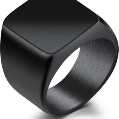 Nhẫn Nam Mặt Vuông Chất Liệu Thép Titan Không Đen Không Dị Ứng TT 1155
