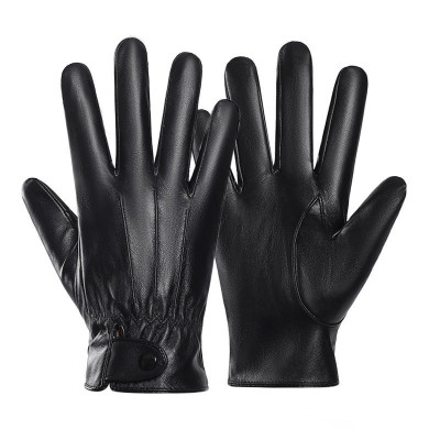 Găng tay nam mùa đông lót nỉ lông ấm áp lòng bàn tay chống trượt, cảm ứng điện thoại GTN2