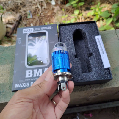 Đèn LED Pha Bi Cầu W2F BMA , 50W Chân H4 Lắp như zin Các Dòng Xe Máy, Ô Tô , đèn sài được cả điện máy và điện bìnhCó Trợ Pha Laser