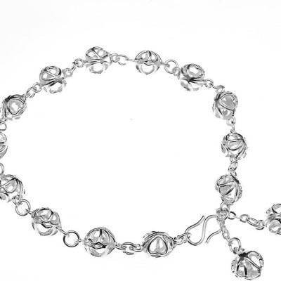 Lắc Tay Nữ Bạc Hiểu Minh LTU470S Bí Ngô hạt to