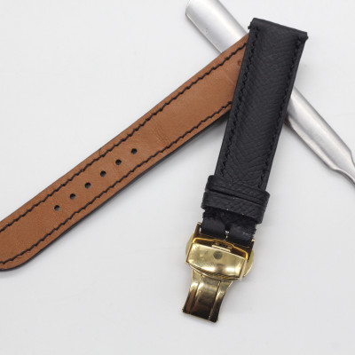 DÂY ĐỒNG HỒ DA KHÓA GẬP CAO CẤP SANG TRỌNG HỢP THỜI TRANG, DÂY DA EPSOM THẬT ĐƯỢC HOÀN THIỆN THỦ CÔNG HÀNG CHÍNH HÃNG SONGHAN LEATHER, PHÙ HỢP VỚI CÁC DÒNG ĐỒNG HỒ CÓ SIZE  24mm 22mm 21mm 20mm 19mm 18mm 16mm BH 6 THÁNG WSEP-02