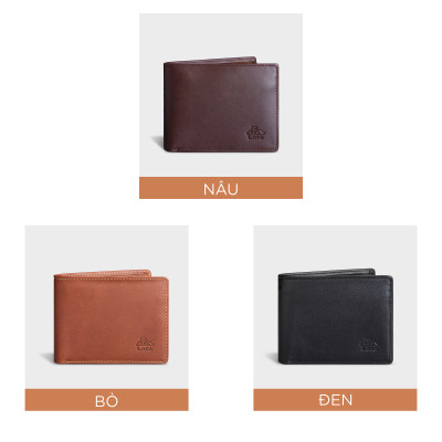 Ví nam da bò Lata ( Thời trang nam - Ví da thật LVN68 )