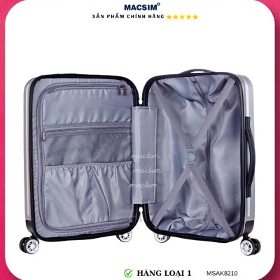 Vali cao cấp Macsim Aksen hàng loại 1 MSAK8210 cỡ 20inch- màu bạc