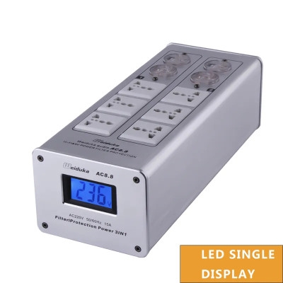 QUÀ TẶNG KÈM - BỘ LỌC NGUỒN ĐIỆN SẠCH CHỐNG NHI.ỄU AC8.8 CHUYÊN DÙNG CHO DÀN ÂM THANH HI-END CÔNG SUẤT 3000W. Wei.du.ka AC8.8 Power Strip 3000W LED Display Lighting Protection AC Power Outlet Audio Power Filter Purifier Conditioner - Hàng Chính Hãng