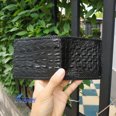  Bóp Ngang Gai Lưng Cá Sấu 2 Mặt Đan Viền Rất Đẹp VS2V01