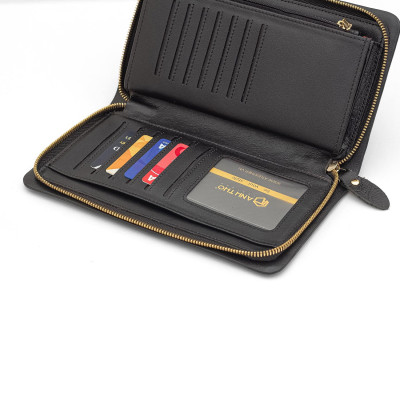 Ví cầm tay KURO- 1 dây kéo | Anh Tho leather