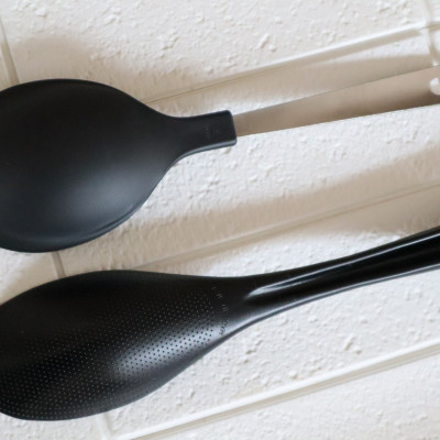 Muôi cơm kháng khuẩn cán dài Echo Metal 25cm màu đen - Nội địa Nhật Bản