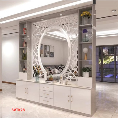 Vách ngăn phòng khách nhà bếp, Tủ kệ vách ngăn phòng 3VTK28 - Nội thất lắp ráp Viễn Đông Adv