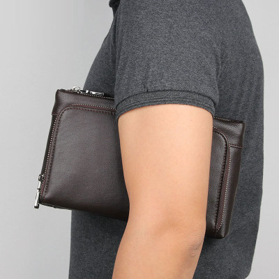 Ví cầm tay nam DA BÒ THẬT  - BEE GEE VNA1023